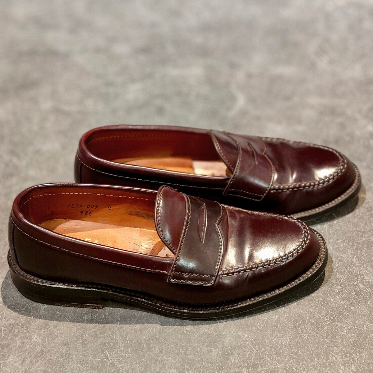 【ALDEN】オールデン 986 ペニーローファ コードバン ダークバーガンディ サイズUS6D バンラスト