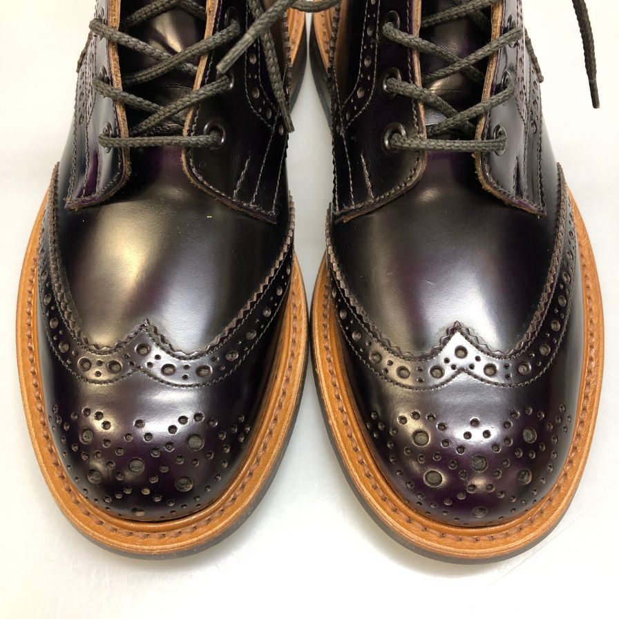 【オンライン限定】【Tricker’ｓ】トリッカーズ ストウ ウィングチップ メンズ サイズ 7ハーフ パープル