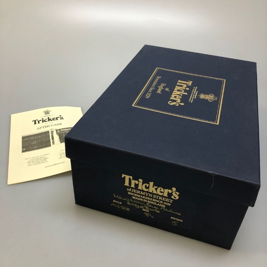 【Tricker’ｓ】トリッカーズ M2508 ウィングチップ カントリーブーツ メンズ サイズ 8ハーフ ネイビー