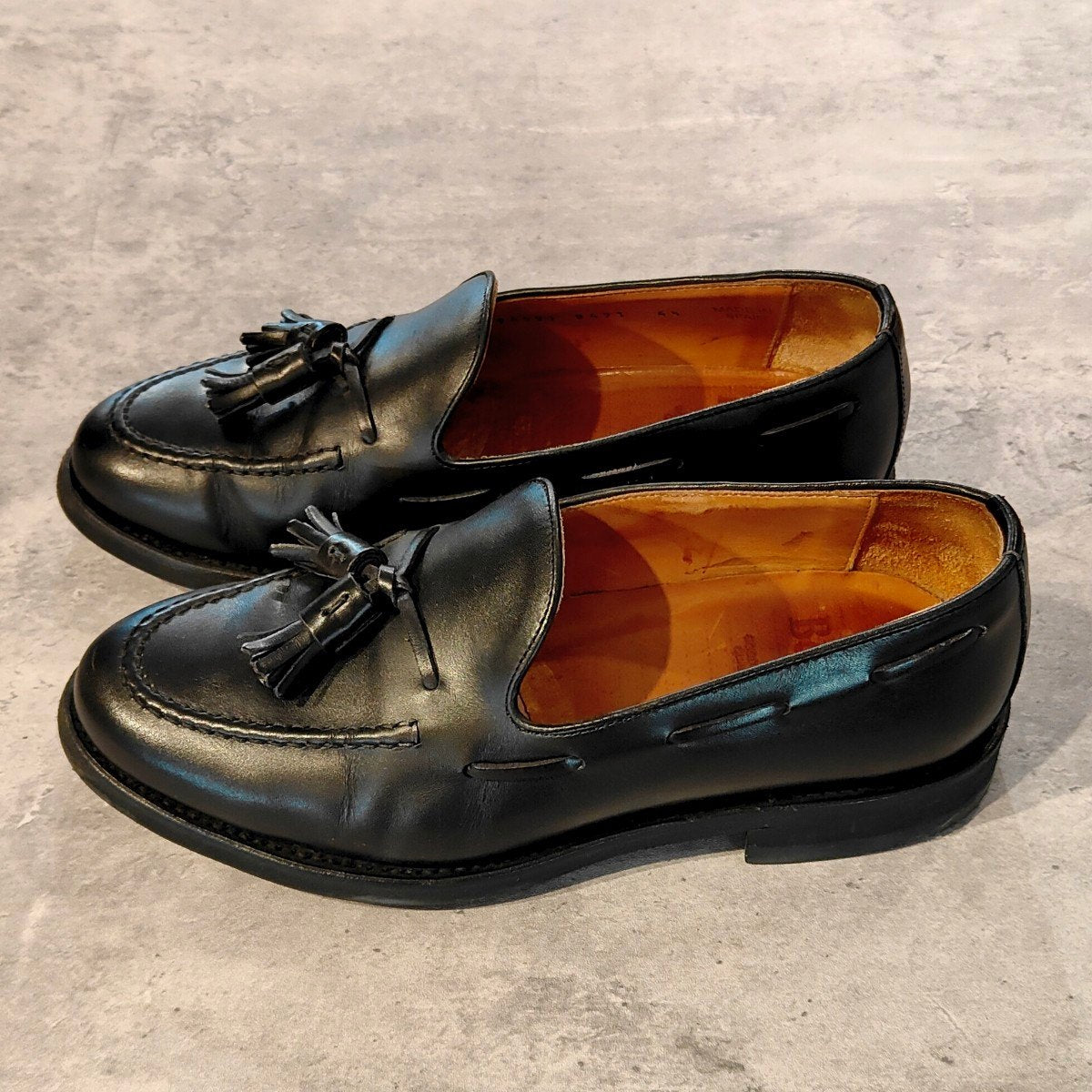 美品【Berwick】バーウィック 8491 タッセルローファー カーフ ブラック サイズUK4.5