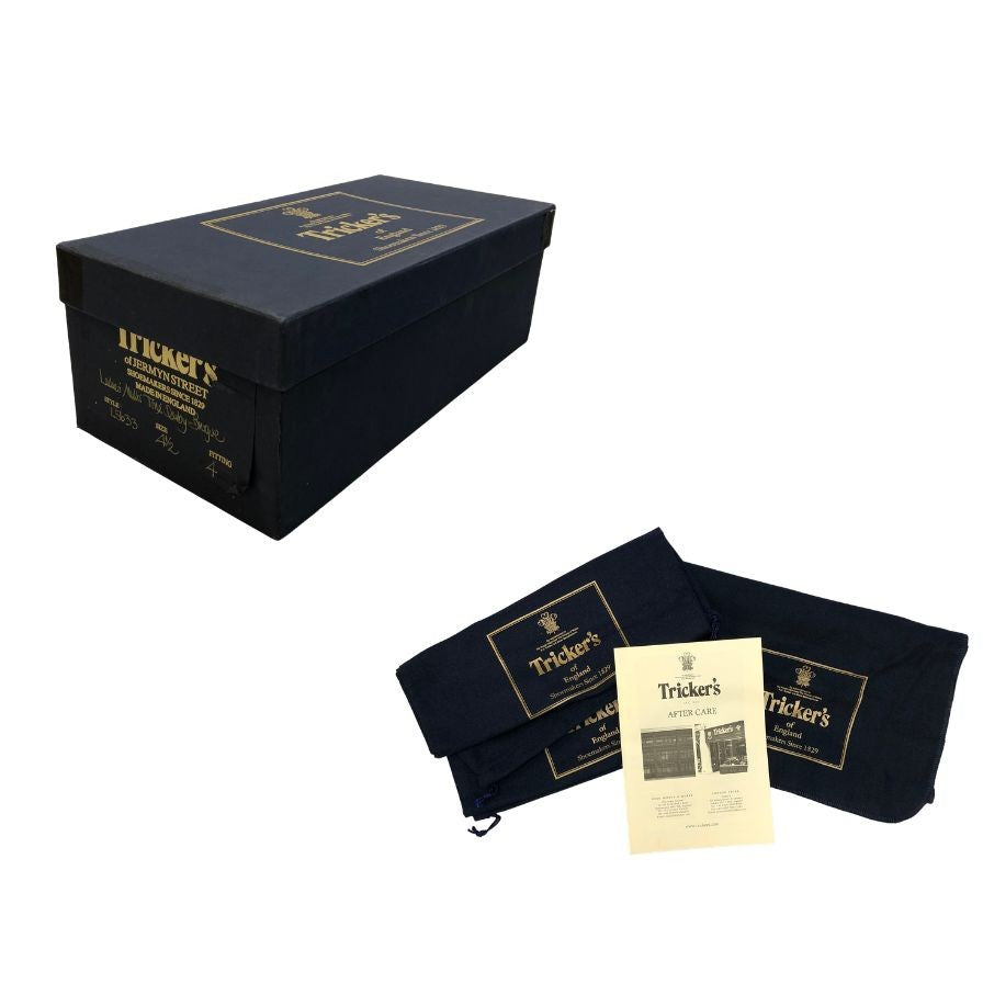 【Tricker’s】トリッカーズ L5633 カントリーシューズ カーフ スエード レッド UK4ハーフ