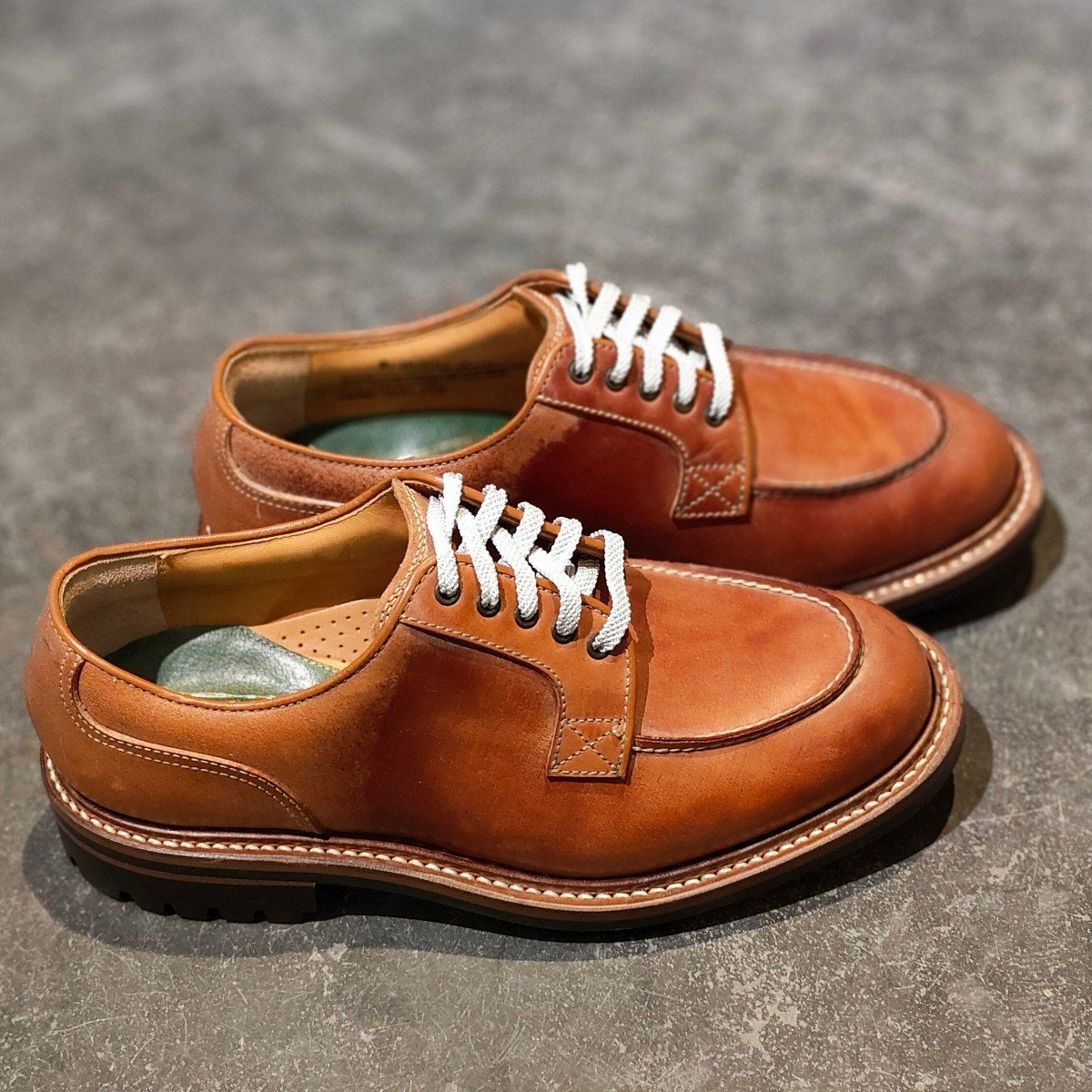 新品未使用【manufacturers standard】 マニュファクチャーズ ホリデーシューズ ホースバットリバース ブラウン サイズUK7.5