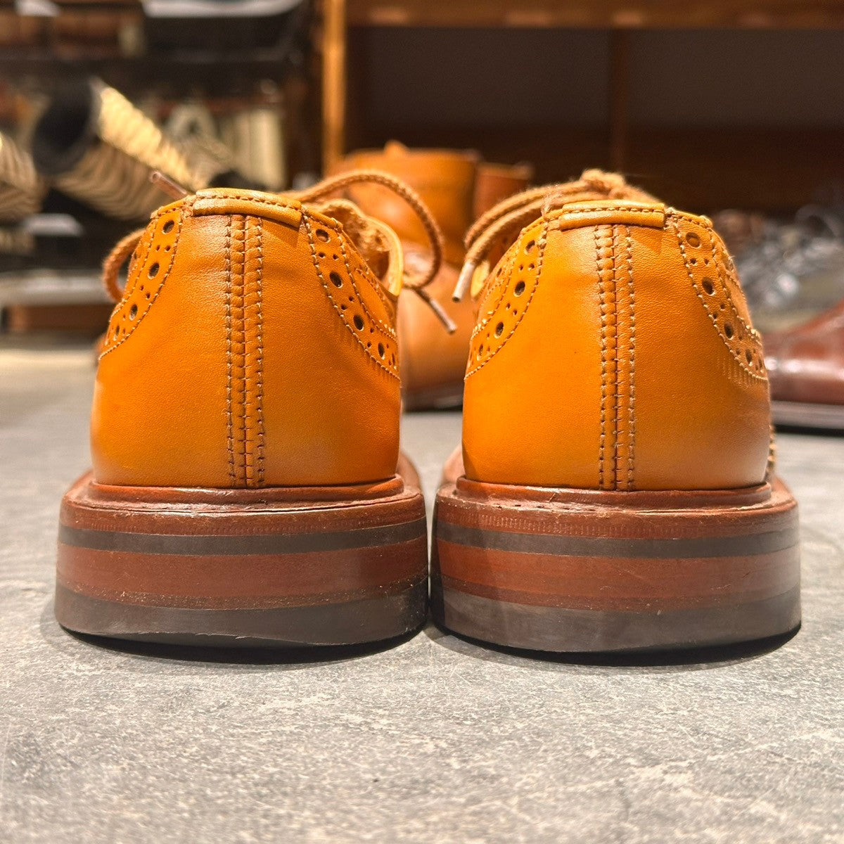 【Tricker’s】トリッカーズ M5633 ウイングチップ カーフ エイコンアンティーク サイズUK6 4444ラスト