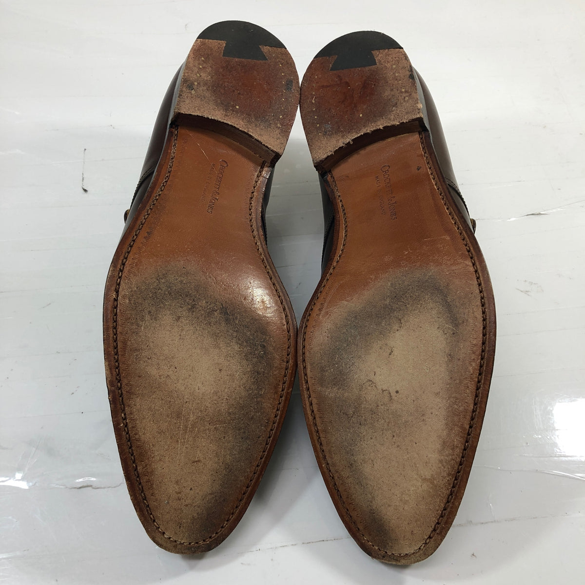 【CROCKETT&JONES】クロケット&ジョーンズ マルバーン シングルモンク カーフ ブラウン UK9.5E メンズ MALVERN