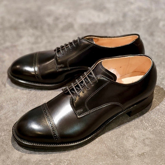 新品未使用【ALDEN】オールデン 56251 パンチドキャップトゥ コードバン ブラック US7.5D モディファイドラスト 参考定価￥220,000-