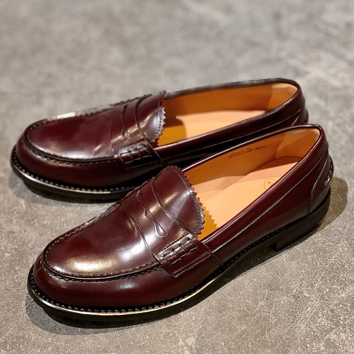 試着程度【Church's】チャーチ サリーR  ローファー ポリッシュドバインダーカーフ バーガンディ レディース サイズ37.5