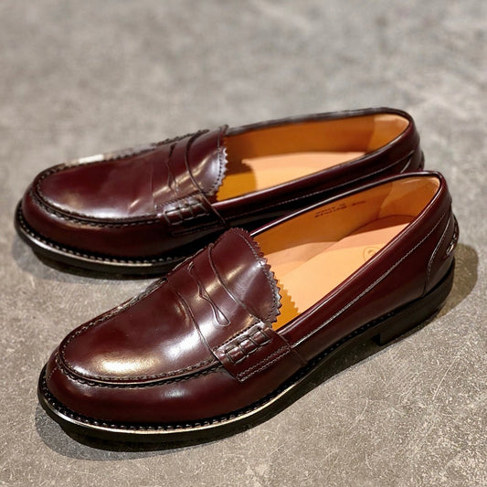 試着程度【Church's】チャーチ サリーR  ローファー ポリッシュドバインダーカーフ バーガンディ レディース サイズ37.5