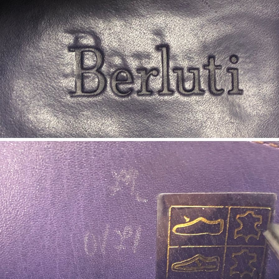 【Berluti】ベルルッティ  ビジネスシューズ カーフ パープル（紫） サイズ UK7 ラスト