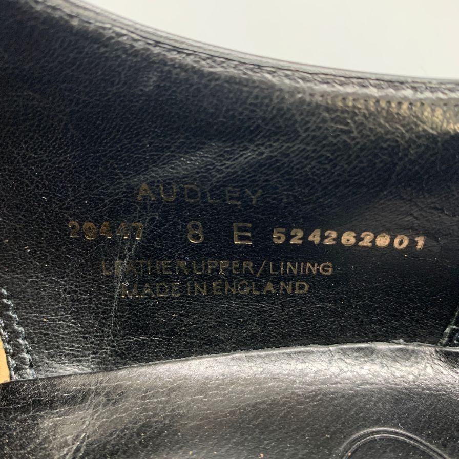 【Crockett & Jones】クロケット&ジョーンズ オードリー ストレートチップ メンズ ブラック 8E 337ラスト