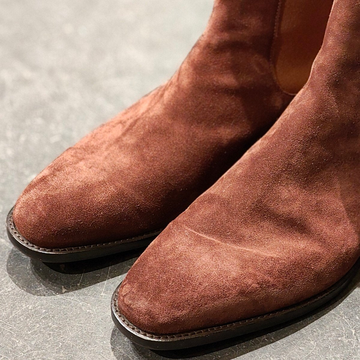 美品 【MANOLO BLAHNIK】マノロブラニク  サイドゴアブーツ スエード ブラウン サイズUK9