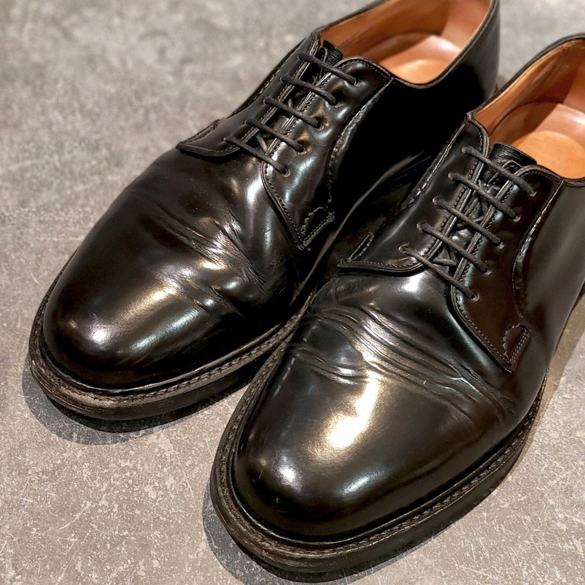 【Church's】チャーチ シャノン プレーントゥ ボリッシュドバインダーカーフ ブラック サイズ UK65F 103ラスト 参考定価￥203,500-