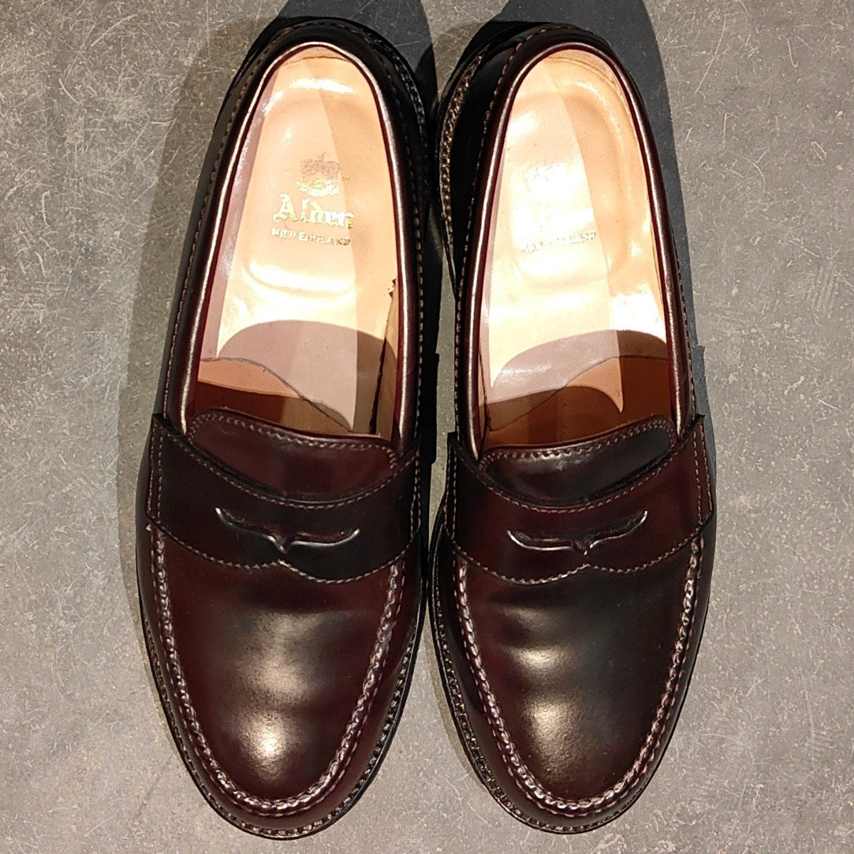 極美品【ALDEN】オールデン 99162 ペニーローファー コードバン ダークバーガンディ サイズ US8D バンラスト 定価￥224,400-