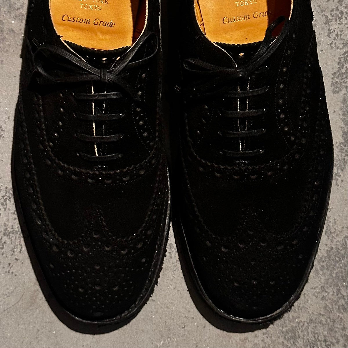 極美品【Church's】チャーチ フェアフィールド フルブローグ 5都市 スエード ブラック サイズ UK65F 81ラスト