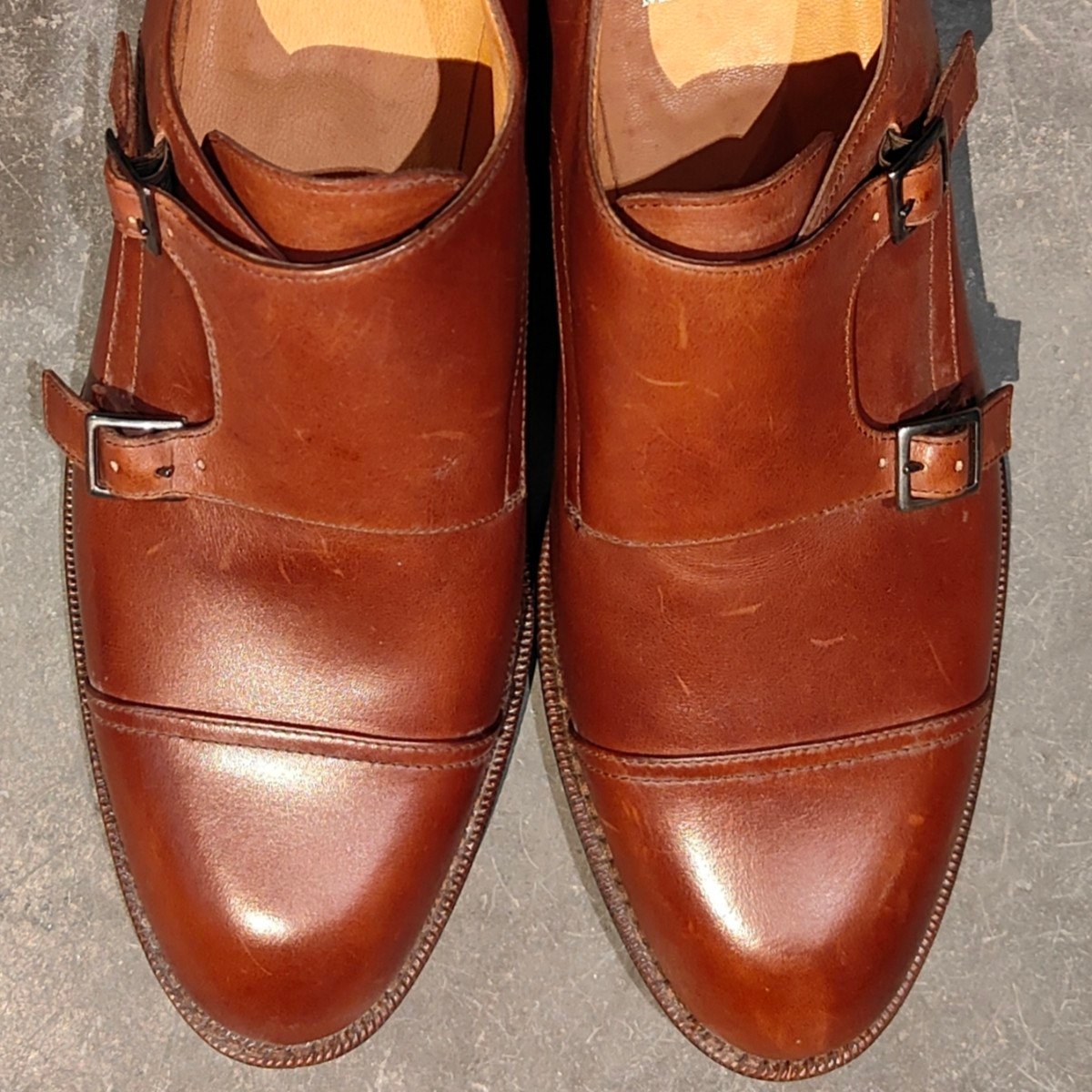 新品未使用【Paraboot】パラブーツ ヴィニー ダブルモンク カーフ ブラウン サイズ UK8