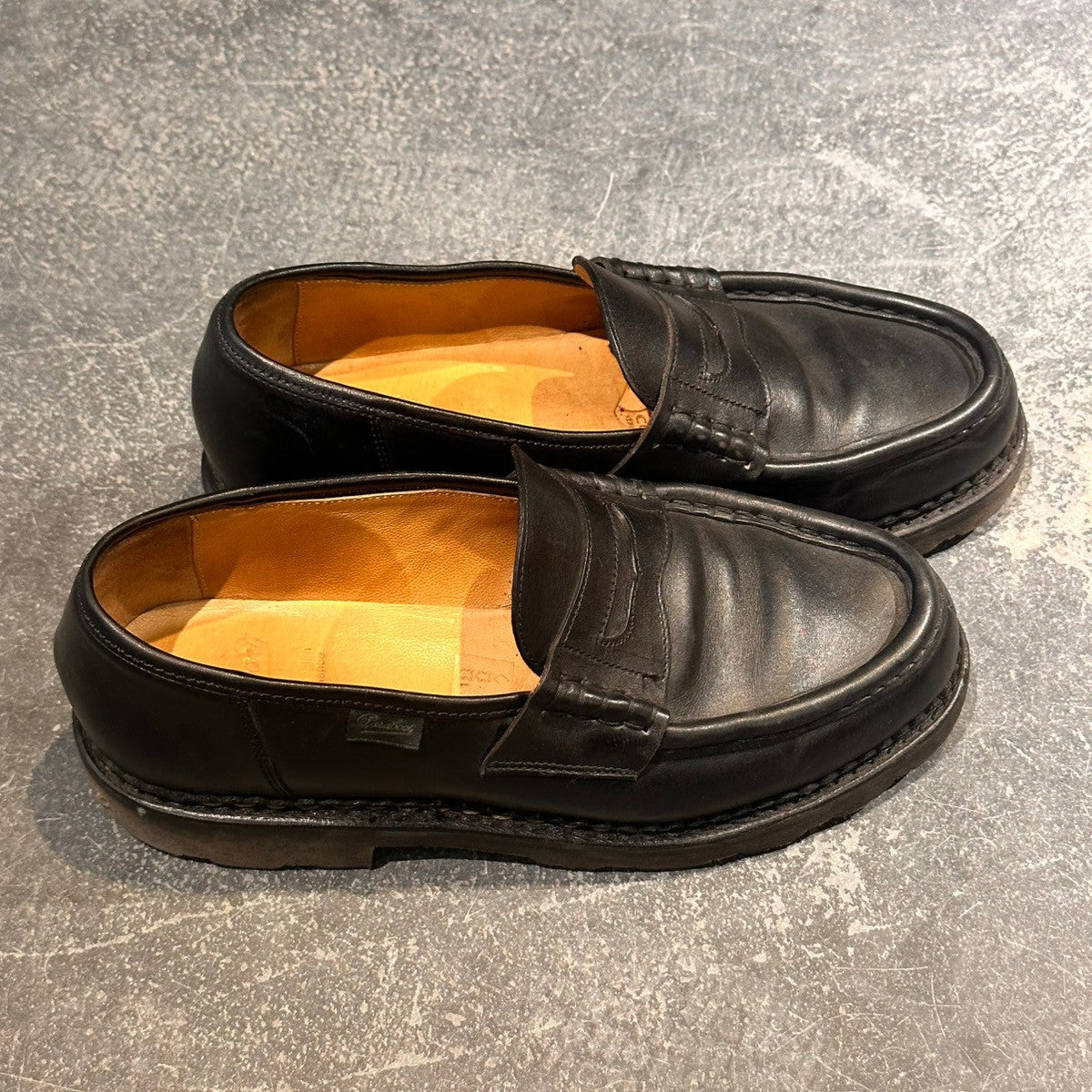 美品【PARABOOT】パラブーツ ランス ローファー リスレザー ブラック サイズUK6