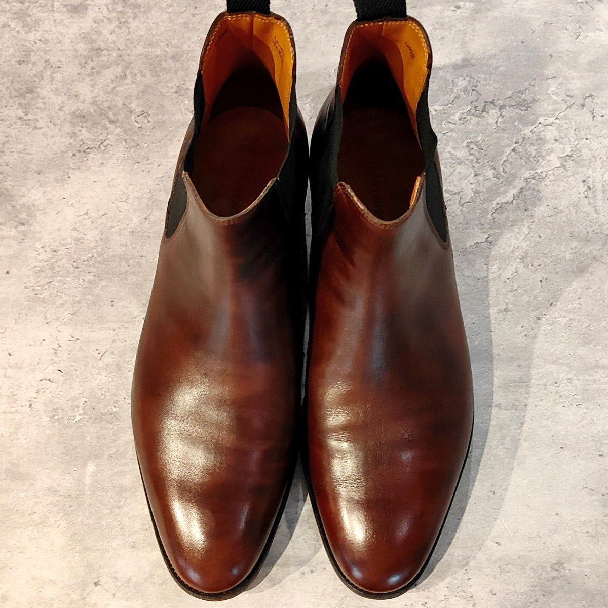 使用数回【JOHN LOBB】ジョンロブ ローリー サイドゴアブーツ ミュージアムカーフ ブラウン サイズUK7.5E 8695ラスト 参考定価￥399,300-