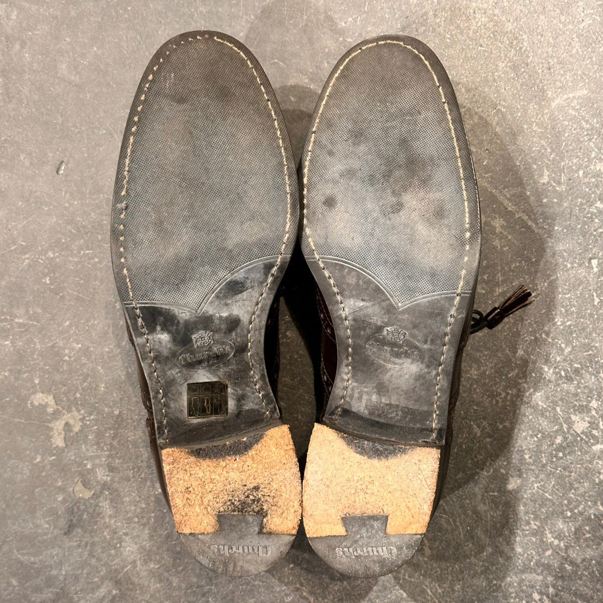 極美品【church's】チャーチ キャロル ウィングチップ ポリッシュドバインダーカーフ ブラウン サイズ 37