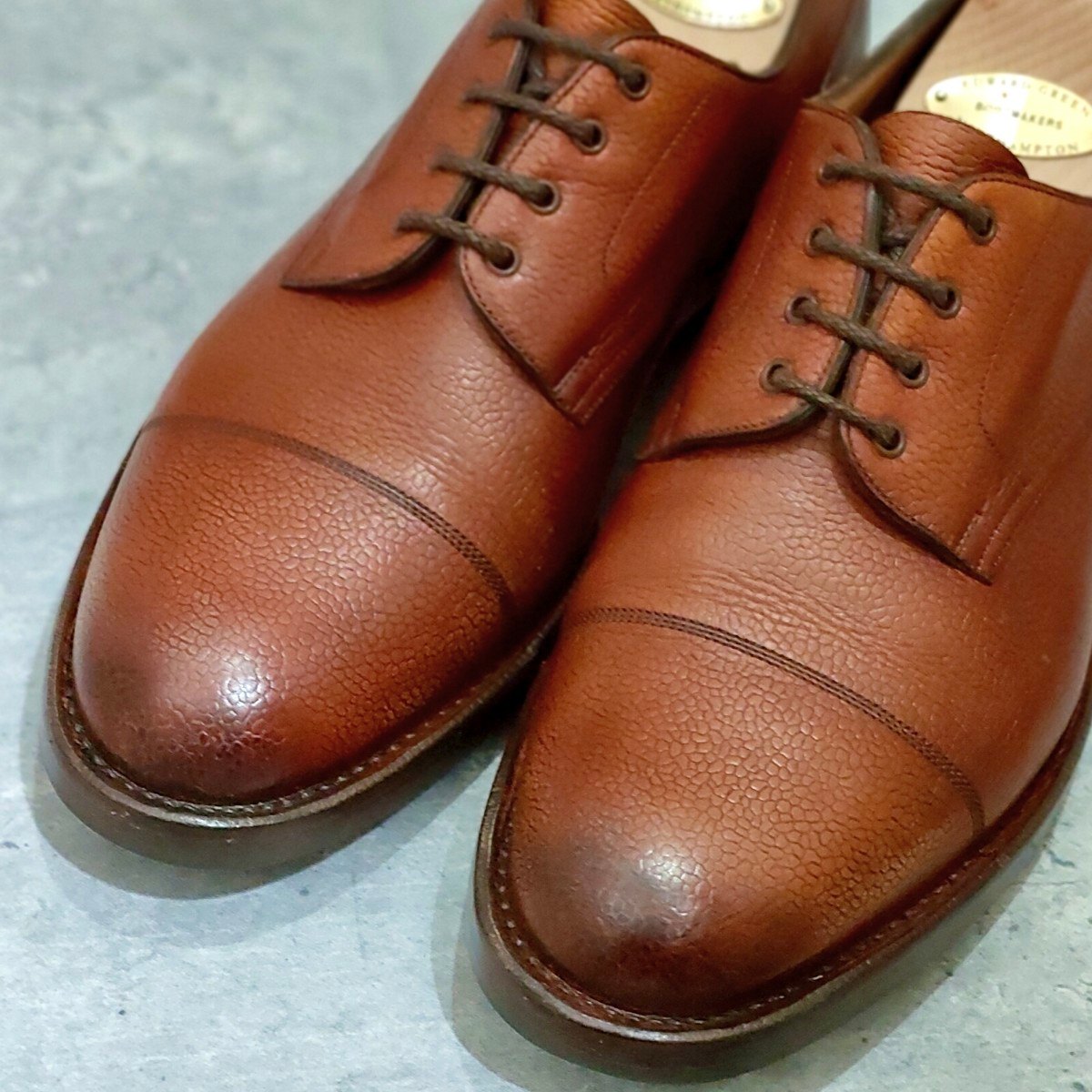 【EDWARD GREEN】エドワードグリーン ダンディー B品（ファクトリーショップ） キャップトゥダービー グレインレザー ブラウン サイズUK7.5F 58ラスト