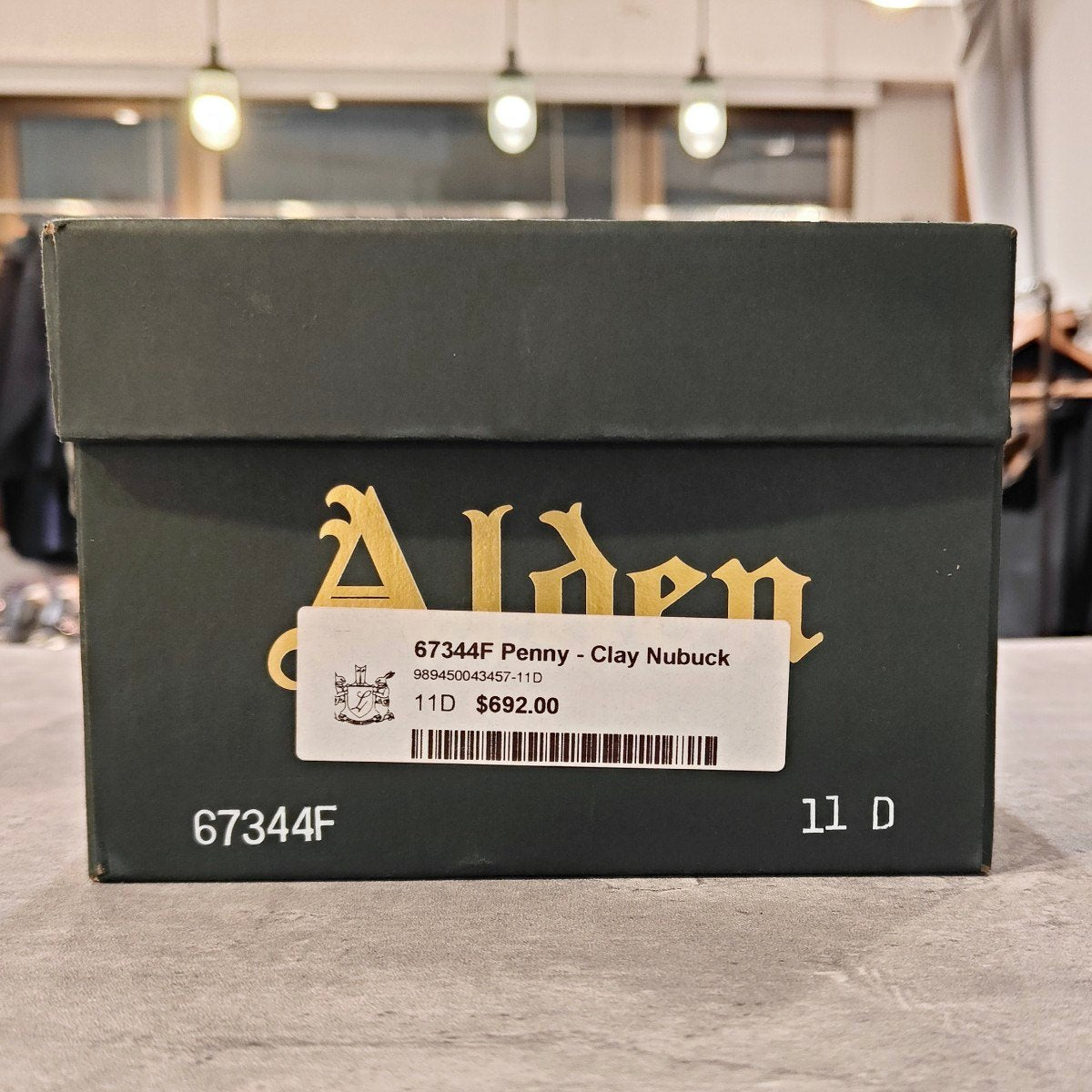 希少 未使用【ALDEN】オールデン LEFFOT別注 67344F ペニーローファー クレイヌバック ベージュ系 サイズUS11D バンラスト