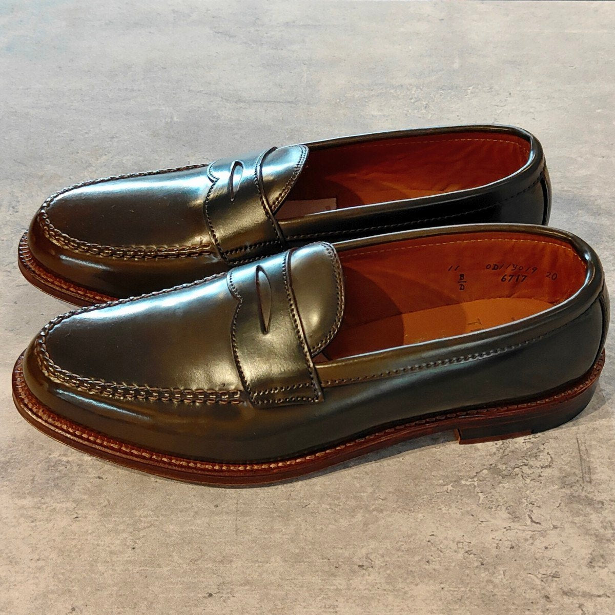 希少 未使用【ALDEN】オールデン TRUNK別注  6717 ペニーローファー コードバン シガー サイズ US11D バンラスト