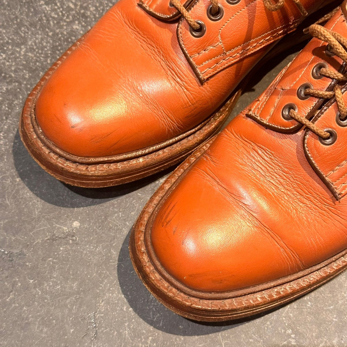 【Tricker’s】トリッカーズ ダニエル M7278 プレーントゥ カーフ ブラウン サイズUK7.5