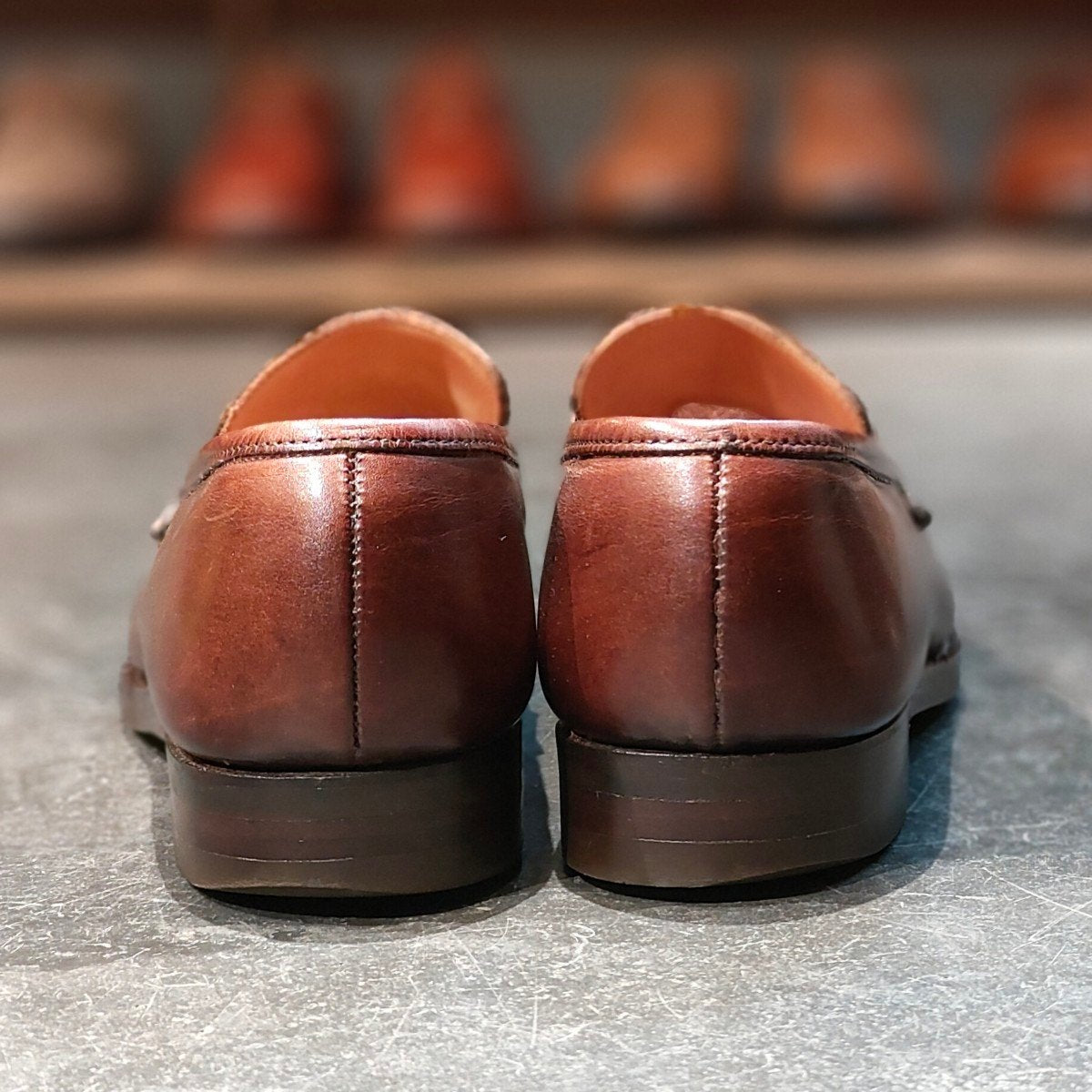 【CROCKETT&JONES】クロケット&ジョーンズ SYDNEY ペニーローファー カーフ ブラウン サイズ UK5.5E 341ラスト  定価￥137,000-