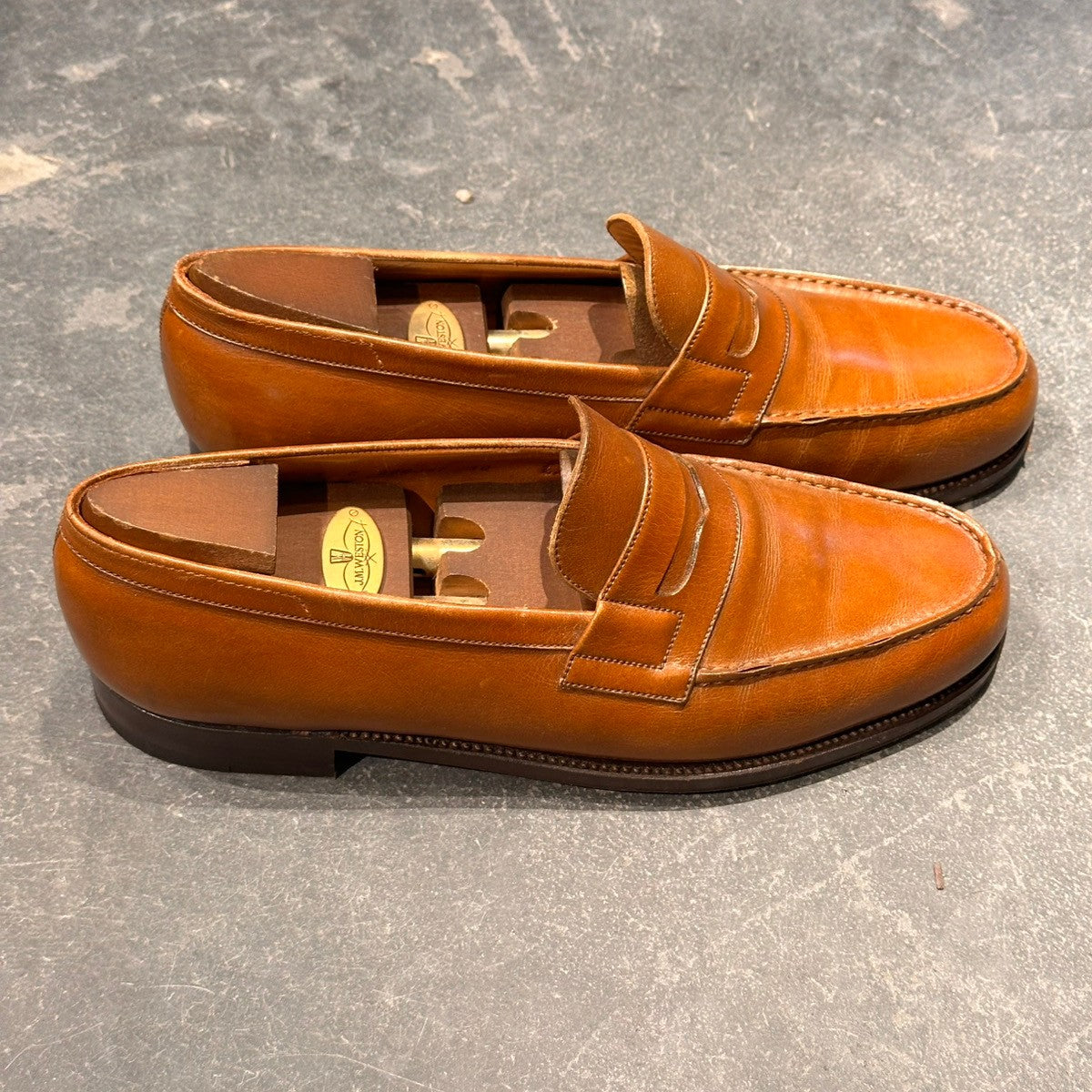 【J.M.WESTON】ジェイエムウエストン 180 シグニチャーローファー ボックスカーフ タンブラウン サイズUK7C 41ラスト