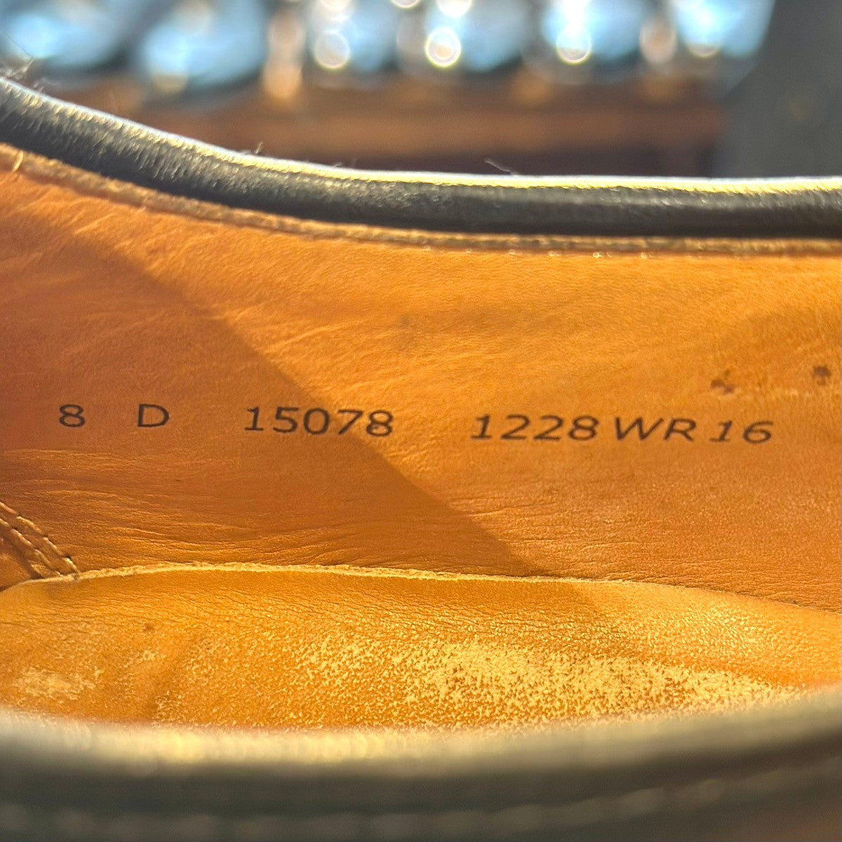 美品【WHEELROBE】ウィールローブ 15078 HEAVY STITCHING MOC TOE クロムエクセル カーフ ブラック サイズ8D 1228ラスト