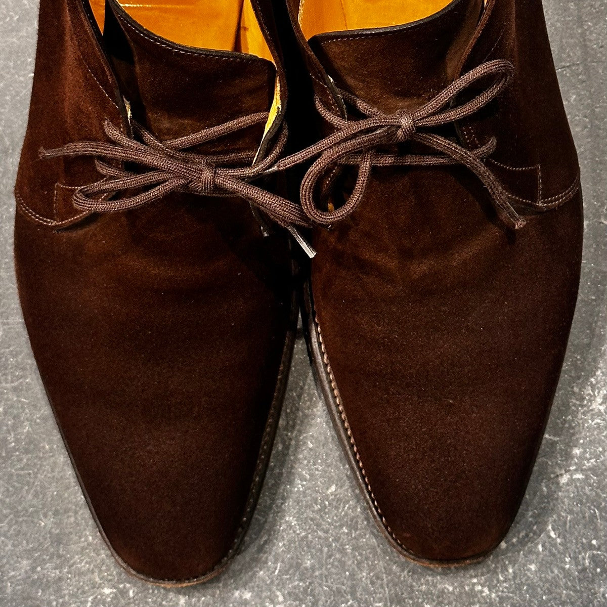 美品【JOHNLOBB】ジョンロブ ロムゼイ チャッカブーツ Jスタンプ  スエード ブラウン サイズUK7D 8000ラスト