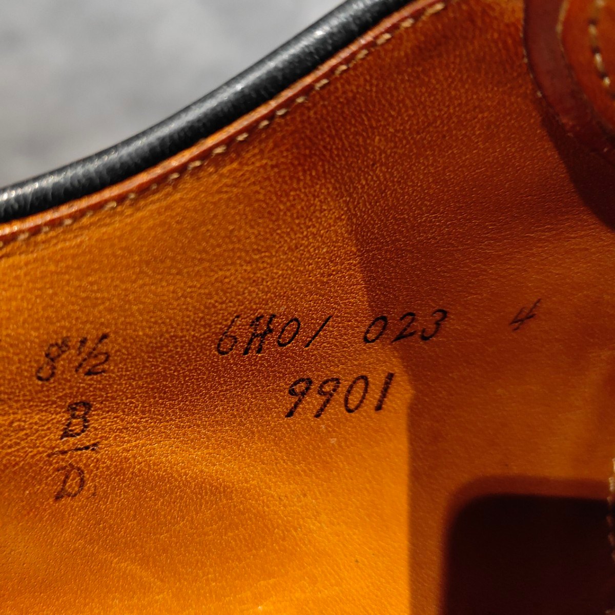 美品【ALDEN】オールデン 9901 プレーントゥ コードバン ブラック サイズ US8.5D バリーラスト 参考定価￥220,000-