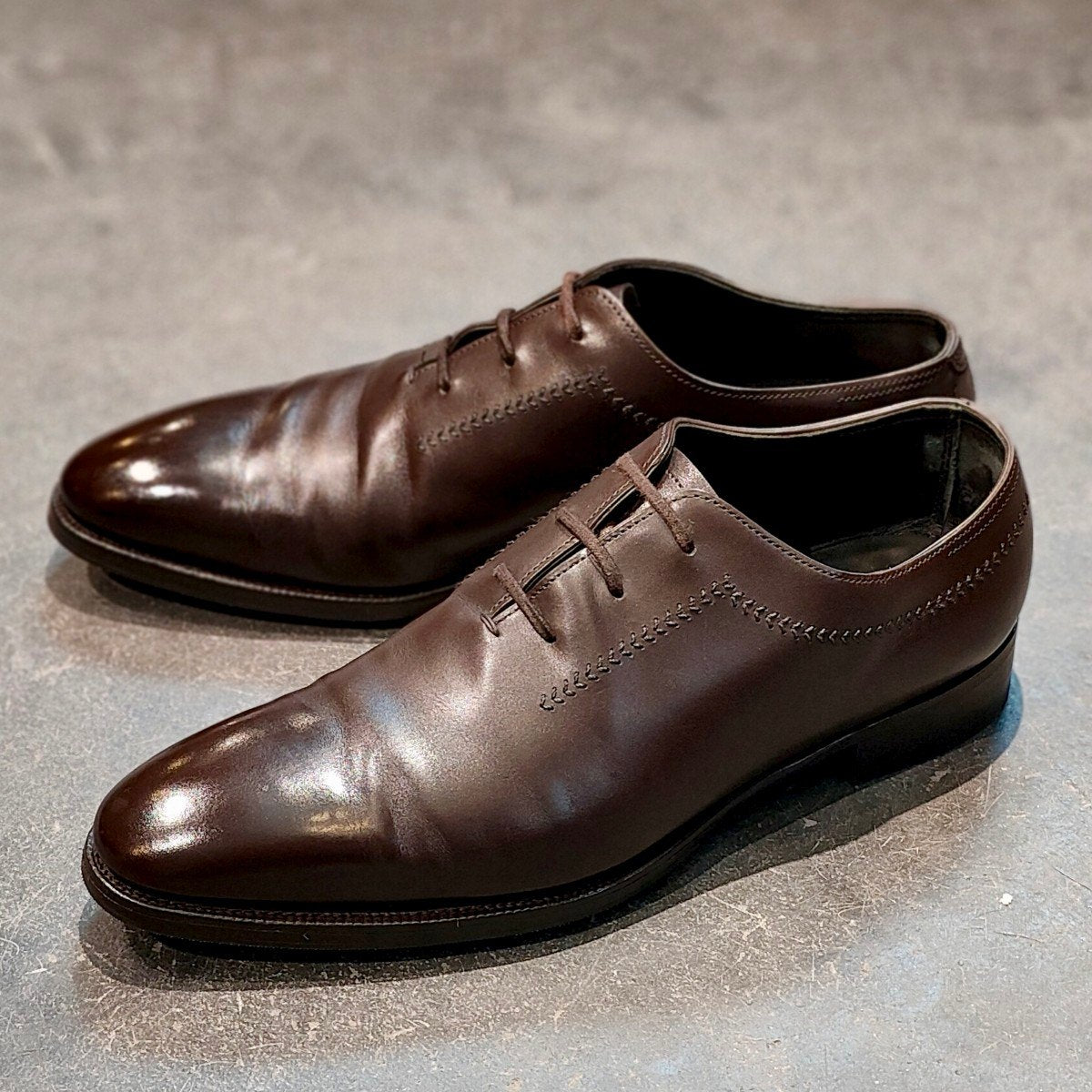 希少 極美品【JOHN LOBB】ジョンロブ ホルト HOLT 2019イヤーモデル ホールカット ダークブラウン サイズ UK7E 0118ラスト