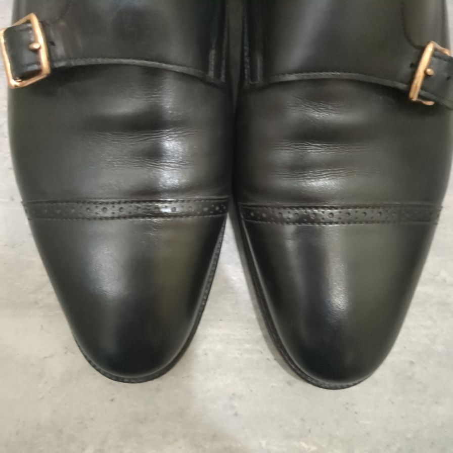 【JOHN LOBB】ジョンロブ レザーシューズ ダブルモンク フィリップ2 ダブルバックル ブラック メンズ サイズUK6E 7000ラスト