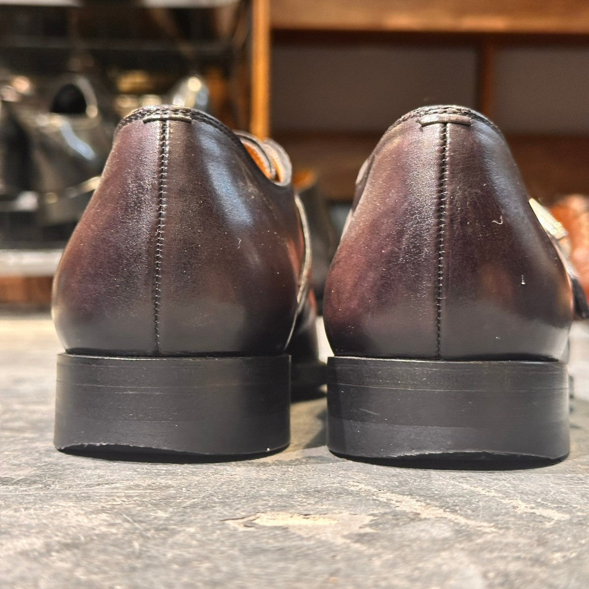 【BERLUTI】ベルルッティ 0795 シングルモンク カーフ ダークブラウン ブラックパティーヌ サイズUK6