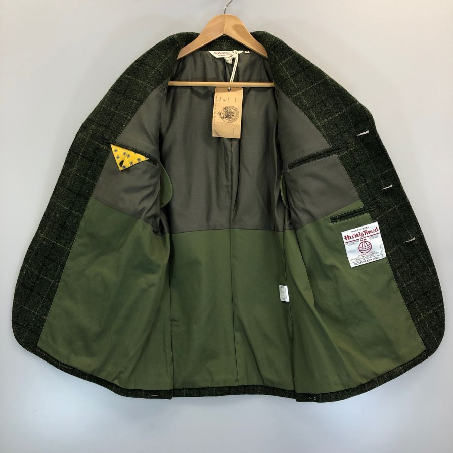 【RUGGED FACTORY】ラギッドファクトリー ノーフォーク ジャケット ハリスツイード生地 メンズ グリーン サイズM