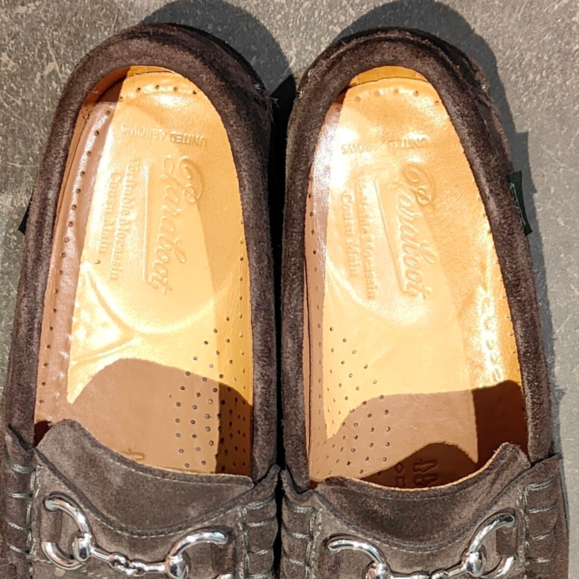 美品【PARABOOT】パラブーツ コロー ビットローファー スエード ダークグレー サイズ UK6.5