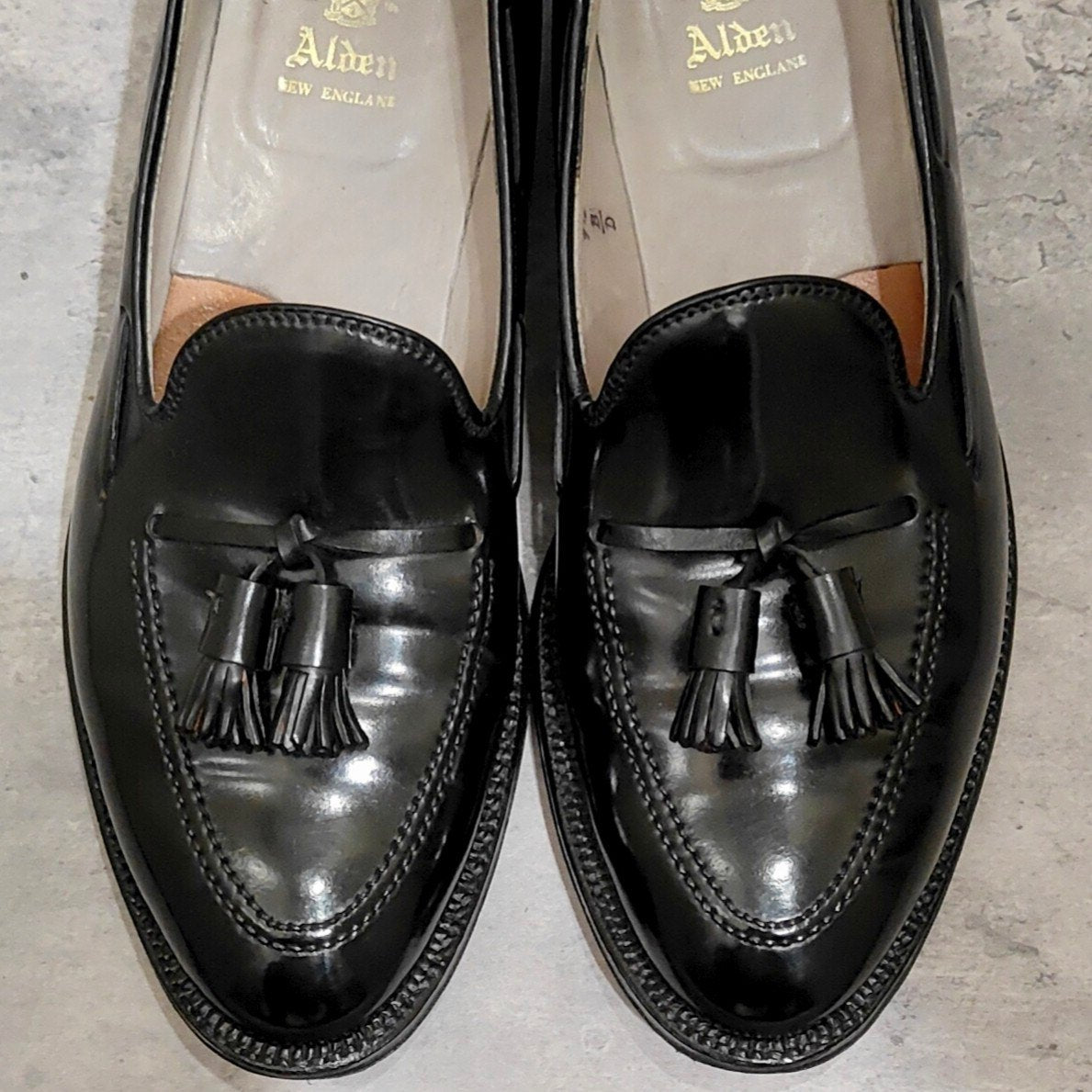 使用数回極美品【ALDEN】オールデン 664 タッセルローファー コードバン ブラック サイズUS9.5D アバディーンラスト