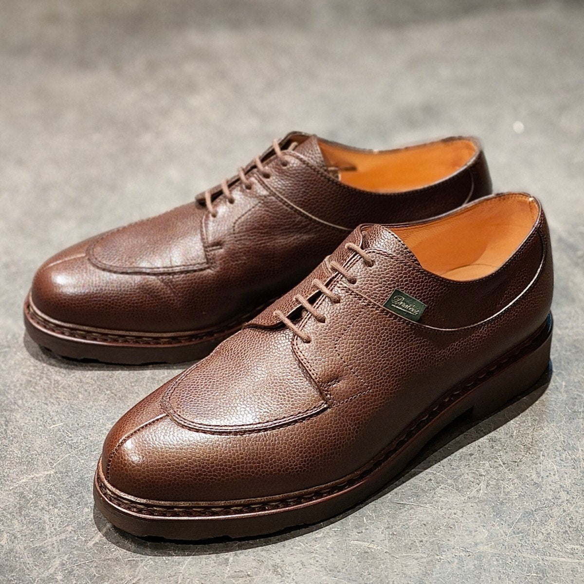 極美品 【Paraboot】パラブーツ アヴィニョン Uチップ グレインレザー ダークブラウン サイズ UK7 参考定価￥94,600-