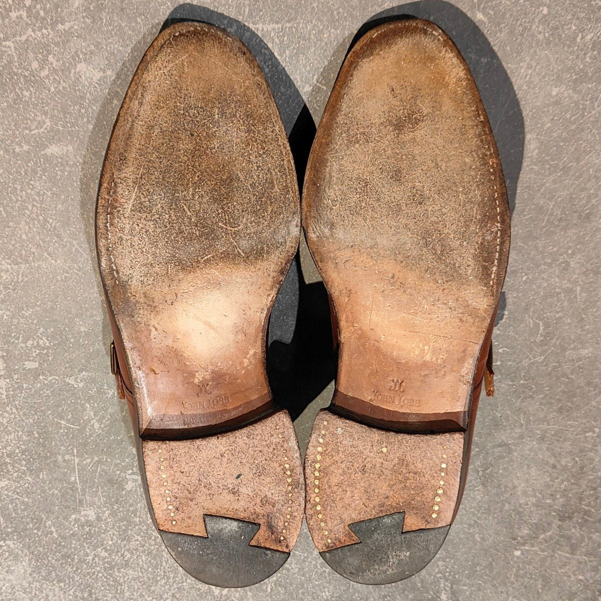 【JOHN LOBB】ジョンロブ ウィリアム ダブルモンク 旧ロゴ カーフ ブラウン サイズUK6.5E