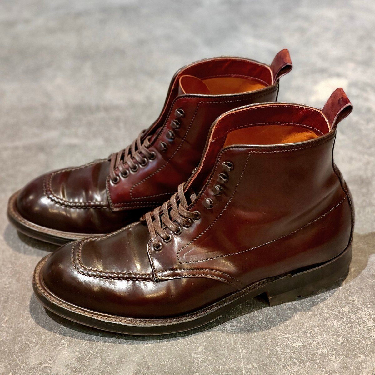 美品【ALDEN】オールデン 40508HC TASSELS別注 インディーブーツ コードバン ダークバーガンディ サイズ US7D トゥルーバランスラスト