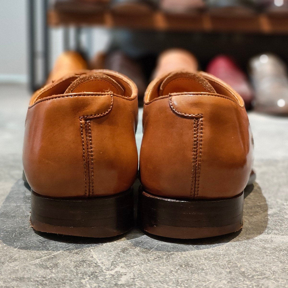 美品【Lloyd Footwear】ロイドフットウェア マスターロイド ウェルハム パンチドキャップトゥ ブラウン サイズUK6E