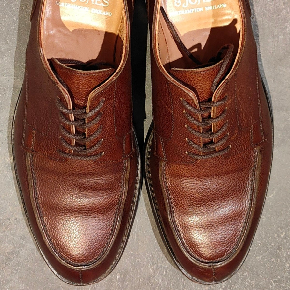 【CROCKETT&JONES】クロケット&ジョーンズ ダラム3 Uチップ グレインレザー ブラン サイズUK7E 375ラスト