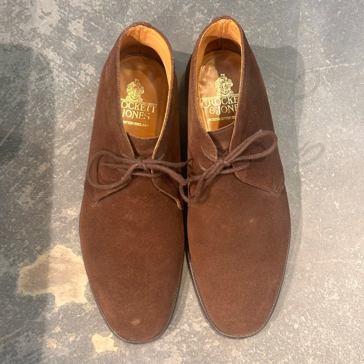 【Crockett & Jones】クロケット＆ジョーンズ チャートシー チャッカブーツ スエード ブラウン サイズUK6.5E 224ラスト