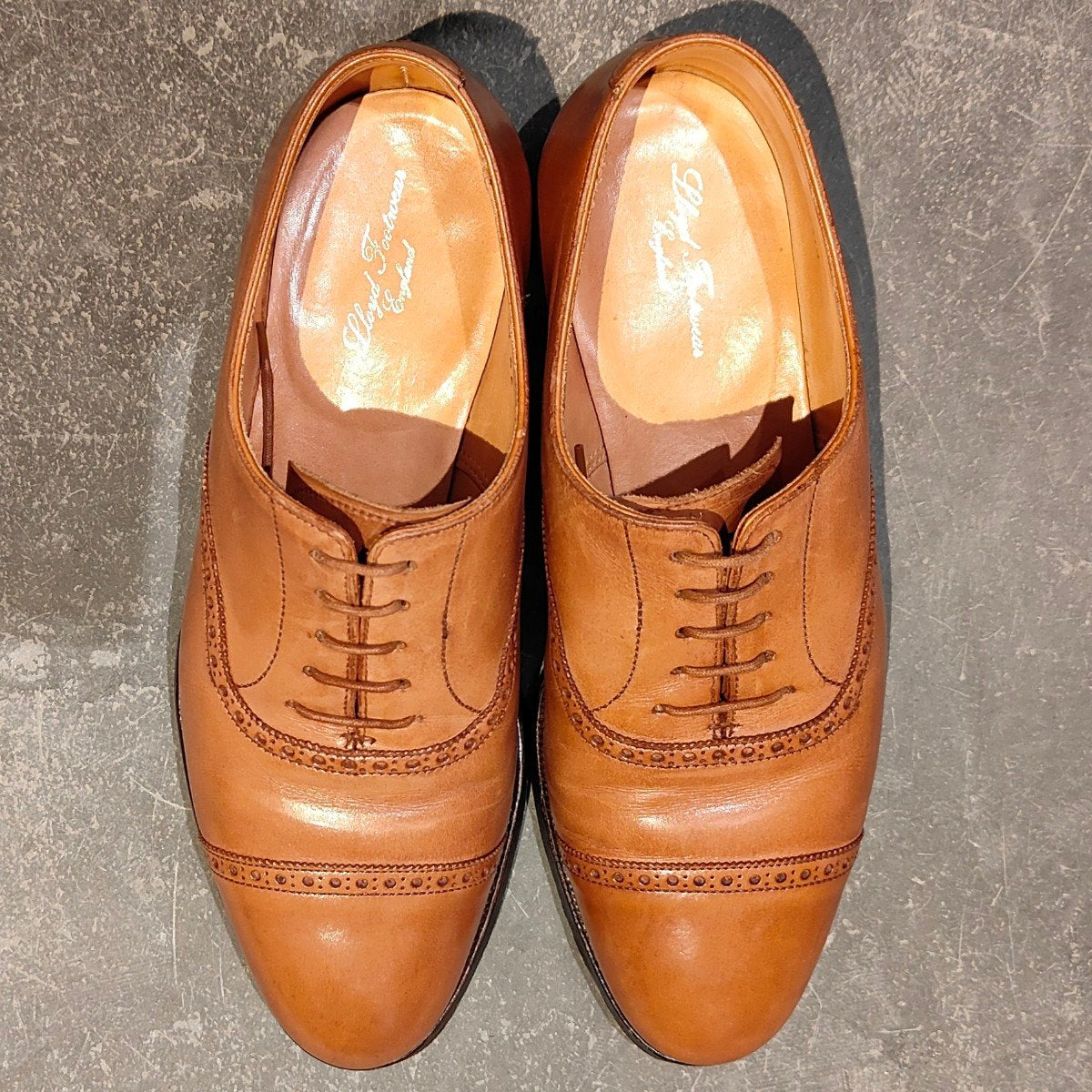 美品【Lloyd Footwear】ロイドフットウェア マスターロイド ウェルハム パンチドキャップトゥ ブラウン サイズUK6E