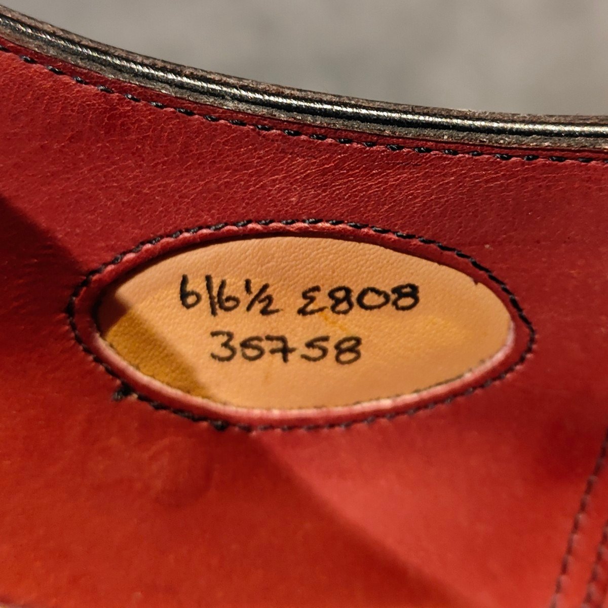 美品【EDWARD GREEN】エドワードグリーン ラドブローク 新宿伊勢丹別注オーダー品 ホールカット バーガンディ サイズ UK6E 808ラスト