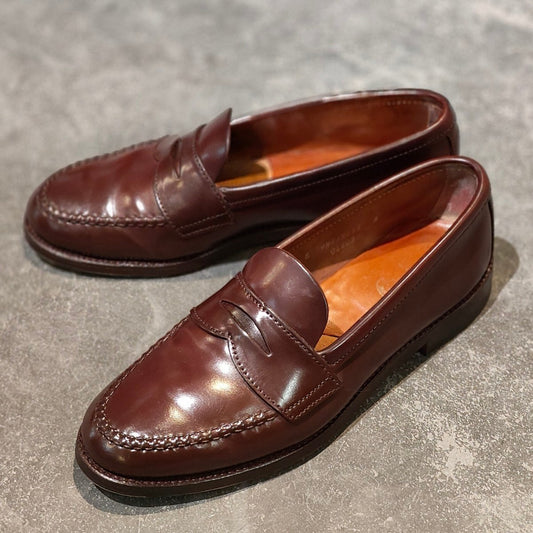 希少 美品【ALDEN】オールデン ブルックスブラザーズ 06613 ペニーローファ コードバン ダークバーガンディ サイズUS7E バンラスト