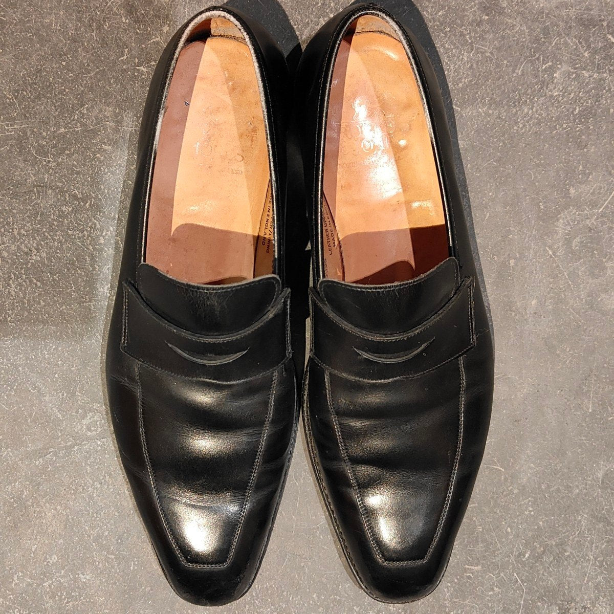 【Crockett&Jones】クロケット&ジョーンズ メルトン ローファー カーフ ブラック サイズUK7E