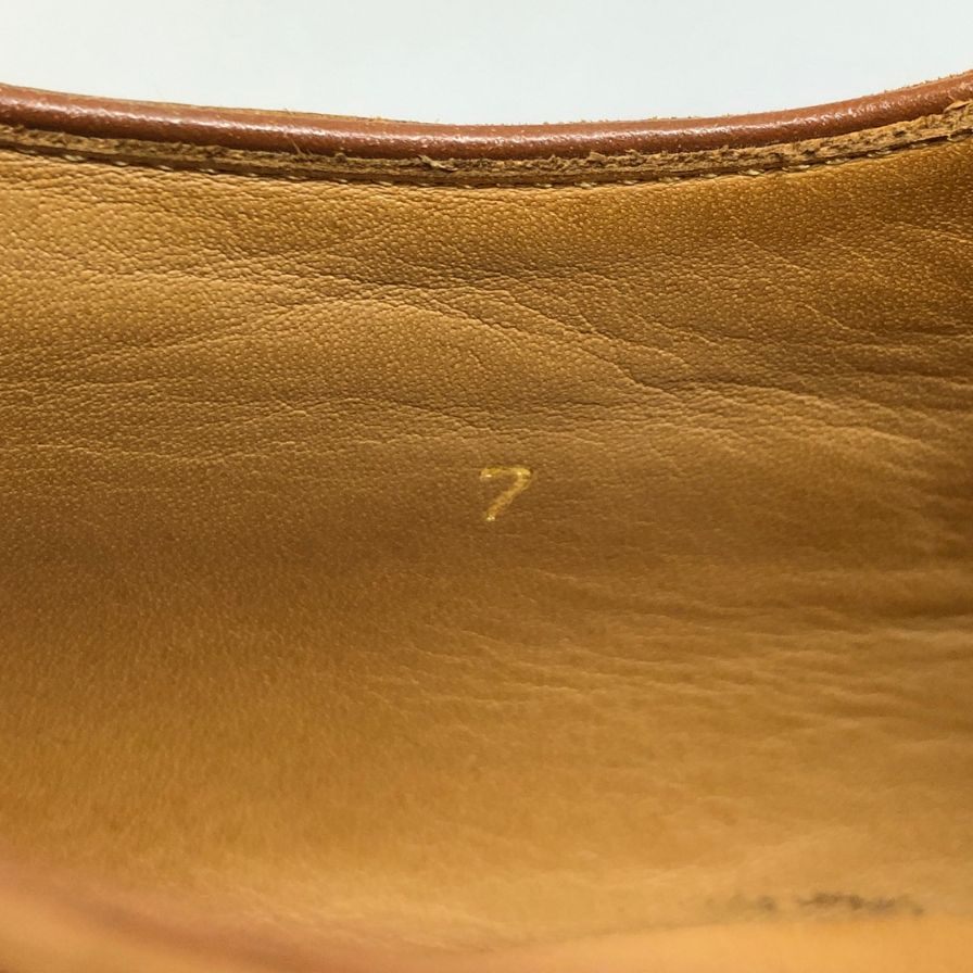 【BARNEYS NEWYORK】バーニーズ ニューヨーク レザーシューズ ウイスキー コードバン ウィングチップ 外羽根 ブラウン メンズ サイズ7 MADISON