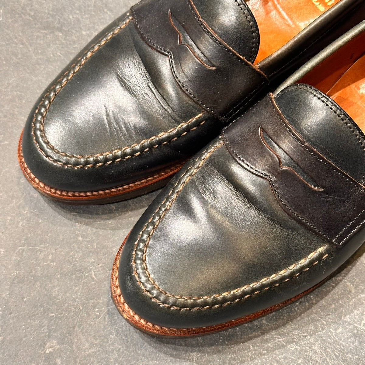 【ALDEN】オールデン N4202 ペニーローファー クロムエクセル ラバーソール ダークグリーン サイズUS8