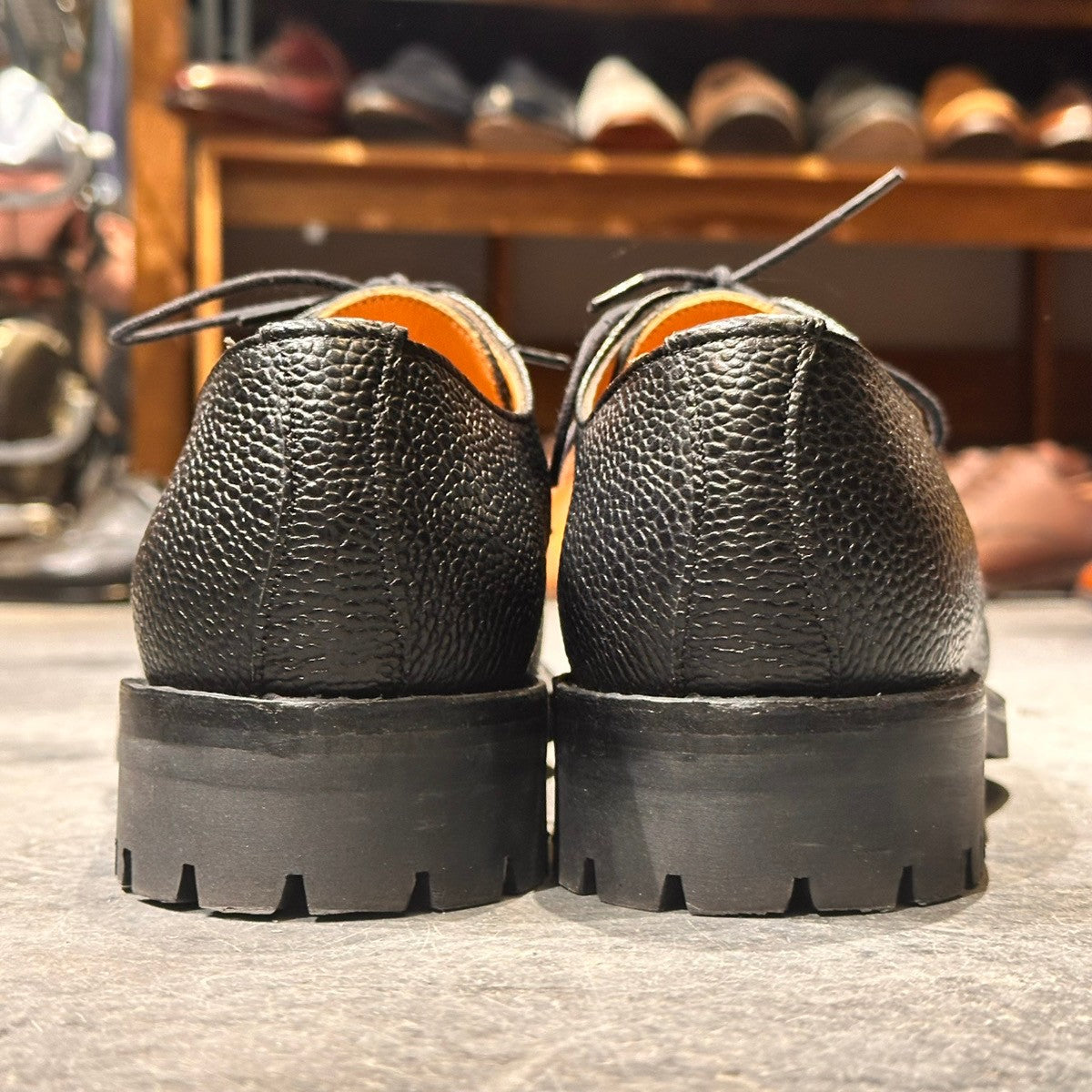 極美品【JOSEPH CHEANEY】ジョセフチーニー 4436 マルバーンC グレインレザー ブラック サイズUK7