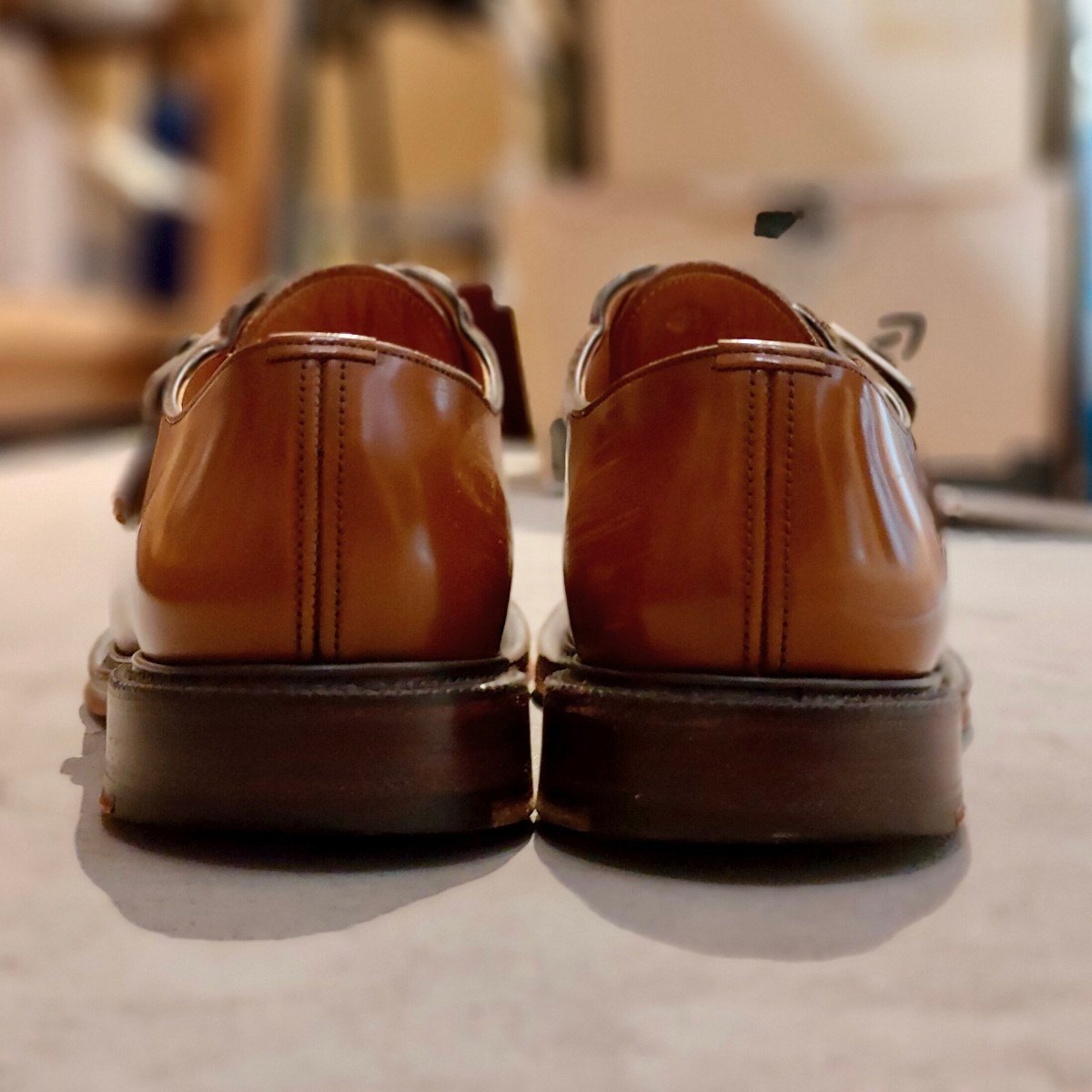 【Church´s】チャーチ ミードウェル 5都市 シングルモンク ポリッシュドバインダーカーフ サンダルウッドサイズUK80F 103ラスト